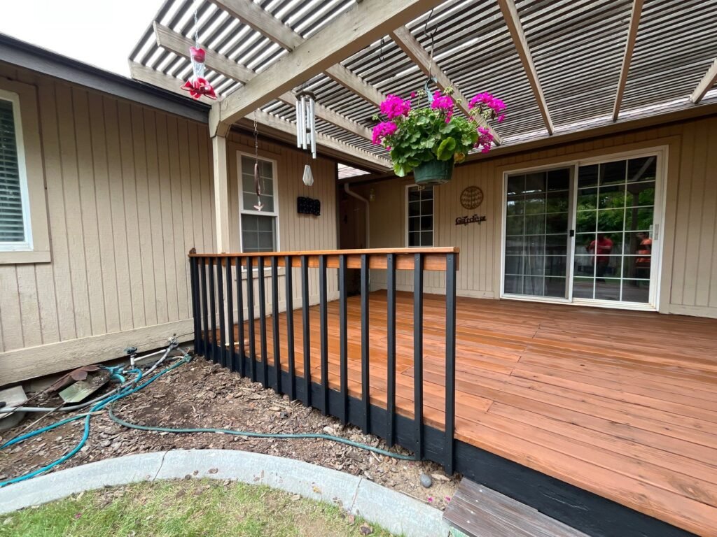 West Richland deck after restoration, stained in Sierra